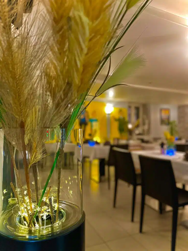 Bouquet d'épis à l'entrée de la salle